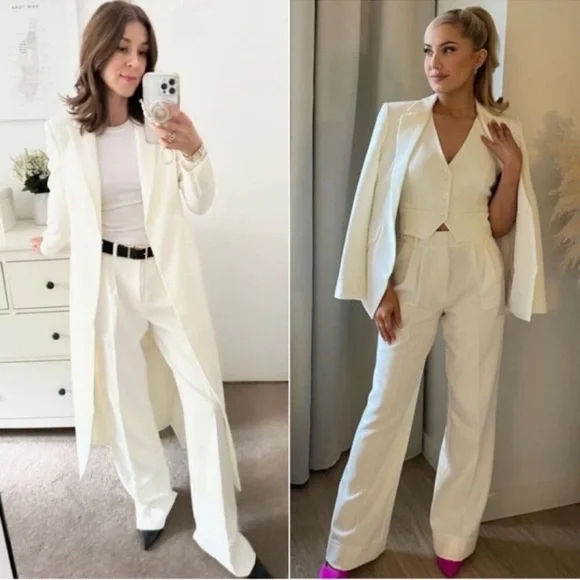 Favorite Daughter Wide Leg The Shortie Favorite Pant in Ivory White Size 10 NWT - Picture 9 of 16